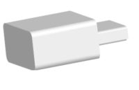 8x7 Pro-Part Chromed Brass Corner Xlight