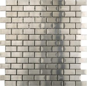 Mosaico Brick Acero 2x4 29,5x28x0,8