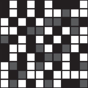 TRAVERTINO BLACK MOS.3D MIX 3X3 (748315) 30x30 Глазурованный керамогранит